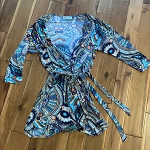 Colorful long-sleeve romper